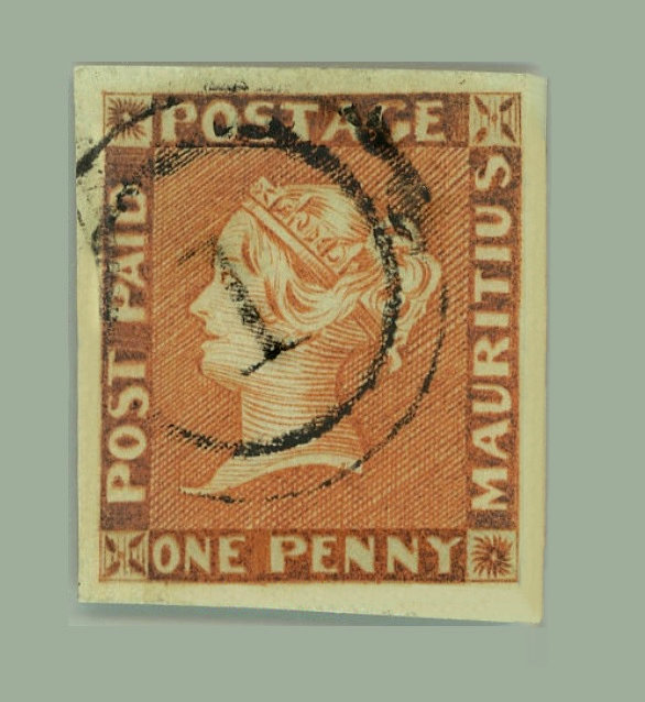 Discover a Rare and Iconic Piece of Philatelic History | The Unperforated One Penny Red-Brown Mauritius 1848 Postage Stamp